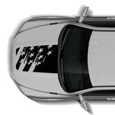 Tattered US flag hood decals graphics compatible with Dodge Ram 2009-2018